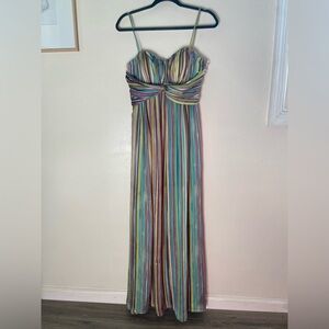 Jessica Simpson Multi Colored Maxi Dress - Size Large